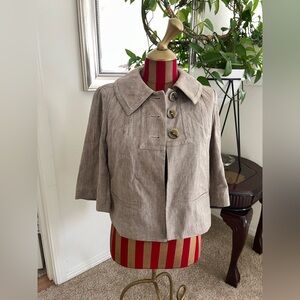 Banana Republic Beige Women's Blazer linen and cotton blend size Small